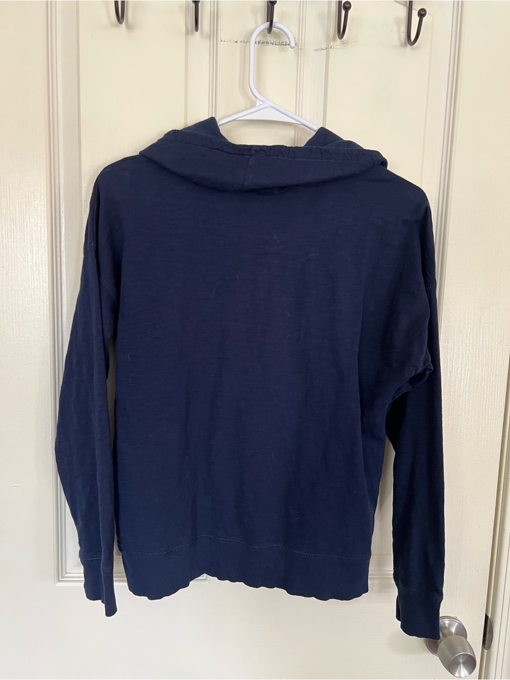 Lauren Ralph Lauren LRL Navy Cowl Neck Pullover Sweatshirt Medium - Picture 8 of 9
